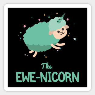 Cute Sheep Ewe Pun | Funny Unicorn Sticker